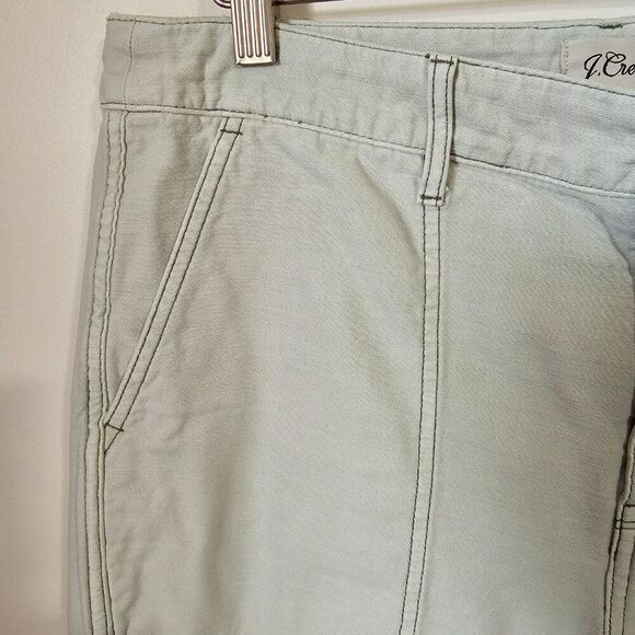 EUC J. CREW LIGHT MINT GREEN COTTON RELAXED CHINOS PANTS SIZE 12 / L - Picture 9 of 16